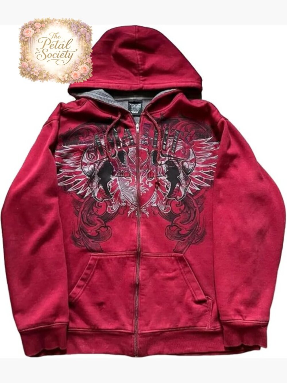 Oversized Zip Up Hoodie with Graphic Design, Lightweight Polyester, Kangaroo